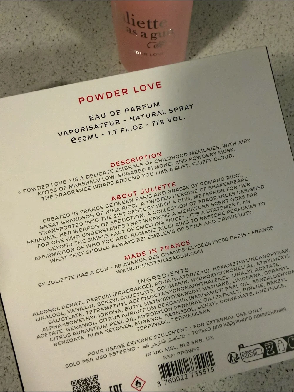 Juliette has a gun Powder Love